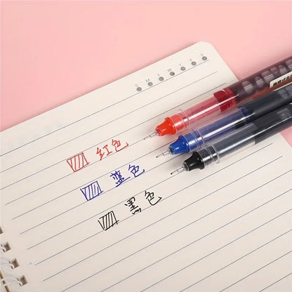 3-102Pcs/set Needle Type Gel Pens Straight Liquid Ballpoint Pen Kawaii Stationery School Office Supplies Writing
