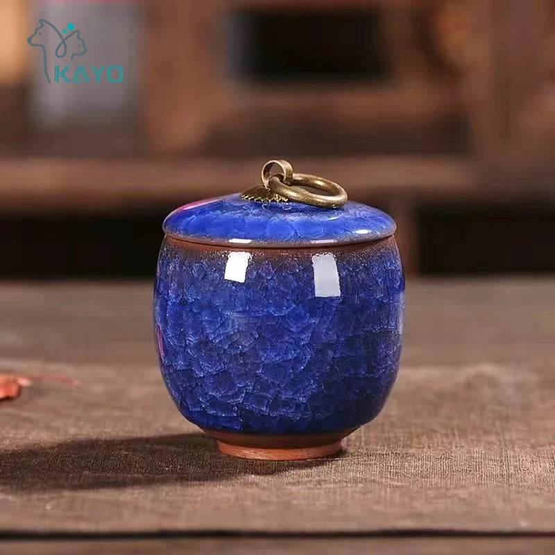 Ceramics Ash Urn Sealed Cremation Funeral Ashes Keepsake Small Animals Pet Dog Cat Memorial Suitable Home Fireplaces Burial -