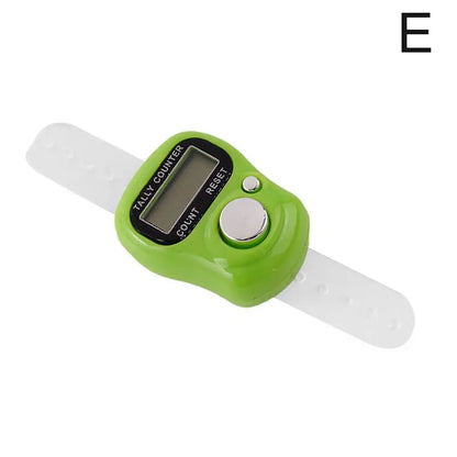 Mini Electronic Finger Counter Hand Tally Clicker Counter Ring Digital Counters Knitting Row Counter New - E