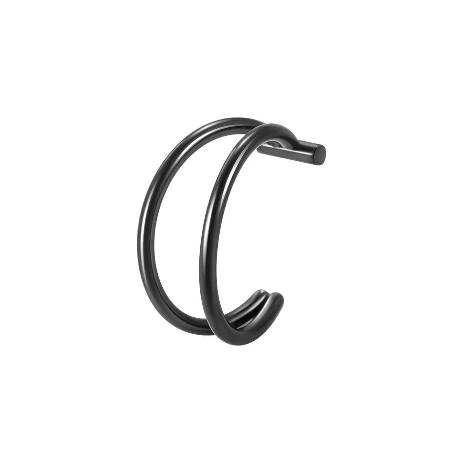 1PC Stainless Steel Fake Nose Ring Hoop Septum Rings Non-Pierced C Clip Lip Ring Earring Fake Nose Piercings Women Body Jewel
