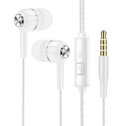 3.5mm Wired Earphone In Ear Headset HIFI Heavy Bass Earbuds Monitor Sports Headset Stereo Music Gaming Headphone With Microph