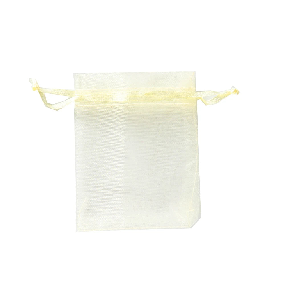 50Pcs Sheer Organza Gift Drawstring With Jewelry Pouches Display Packaging Christmas Candy Wedding Party Festival Gauze Bags