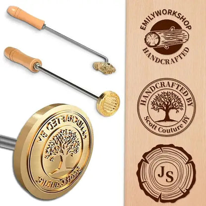 Customize Branding Iron Stamp Leather Stamp LOGO Personalized Heating Brass Embosser Seal Wood Cake Hamburger Craft Handmade 