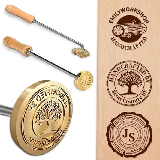 Customize Branding Iron Stamp Leather Stamp LOGO Personalized Heating Brass Embosser Seal Wood Cake Hamburger Craft Handmade 