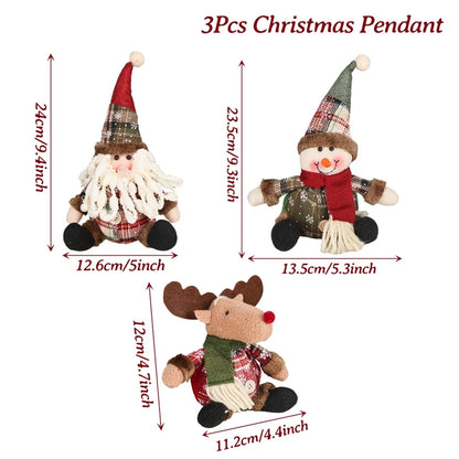 Santa Claus Doll Chirstmas Decorations Home 2025 Decor Table Elk Doll Christmas Ornaments Xmas Navidad Gifts Happy New Year 2
