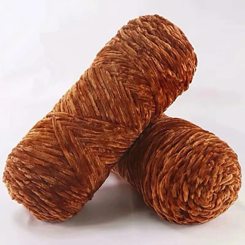 DIY 100% Polyester Velvet Yarn Amigurumi Accessories Dolphin Baby Plush Yarn Soft Chenille Yarn for Knitting 1 Skein 100g 130