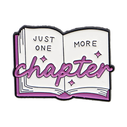 Book Lover Enamel Pin Cute Reading Themed Brooch "Just One More Chapter" Lapel Pins for Backpacks Bookworm Gift - 10