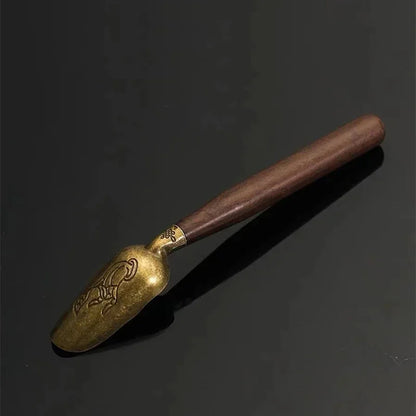 2/1pcs Vintage Ebony Tea Spoon Solid Wood Handle Teaspoon Retro Tea Shovel KongFu Tea Ceremony Accessories Teaspoon Gift