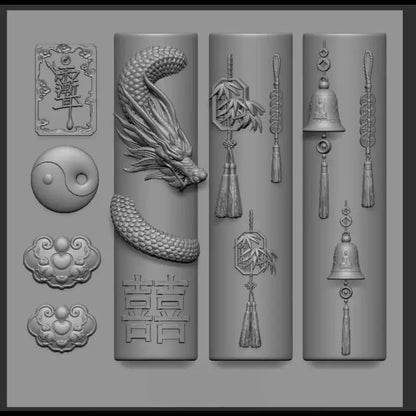 DIY Manicure Nail Templates: 3D Butterfly Flower Silicone Mold, Sweet Bow Bead Chain Designing Tools