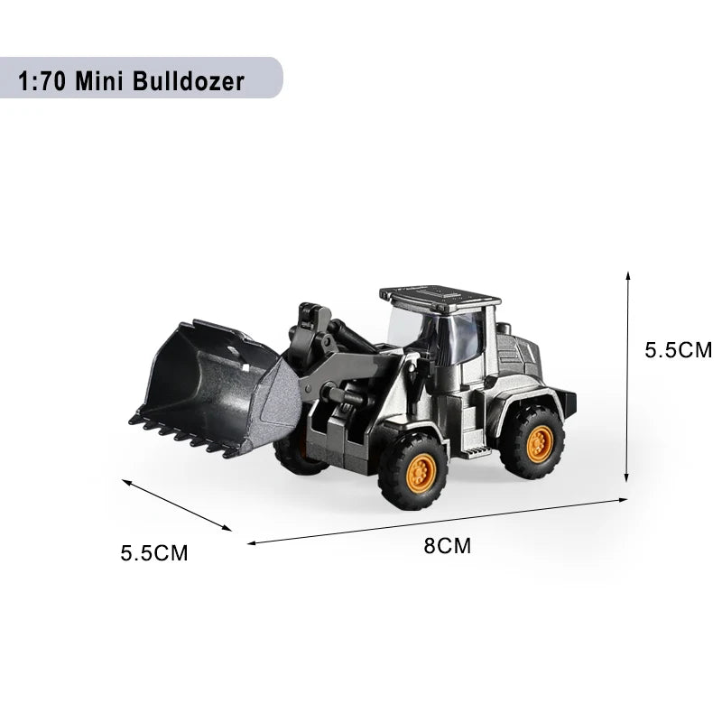Engineering Diecast Toys for Boys Alloy+Plastic Tractor Excavator Backhoe Crane Bulldozer Kids Truck Children Vehicle Model G