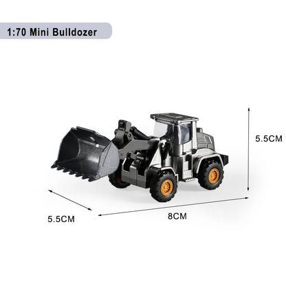 Engineering Diecast Toys for Boys Alloy+Plastic Tractor Excavator Backhoe Crane Bulldozer Kids Truck Children Vehicle Model G
