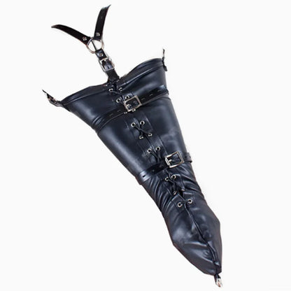 BDSM Strait Jacket / Armbinder,Leather Deluxe Arm Binder Restraint,Behind Back Bondage Gloves,Sex Toys For Couples