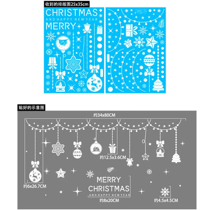 Window Stickers Christmas Decoration for Home New Year Santa Wall Sticker Navidad Gift Festival Party Xmas Window Decor Decal