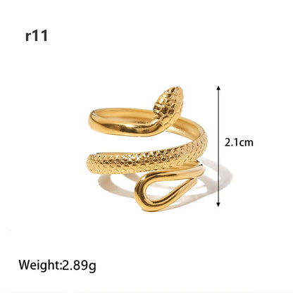 Fashion Simple Stainless Steel Rings For Women Gold Color Smooth Geometric Open Rings Arc Rings Diamonds Jewellery Ring Gift 