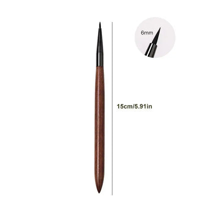 Professional Sandalwood Nail Glue Phototherapy Brush UV Gel Painting Pen Nail Art Liner Drawing Brush Manicure Brush Tool Sal