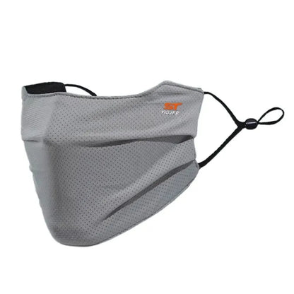 Breathable Ice Silk Face Cover UV Face Shield Washable Reusable Sun Protection Face Mask for Motorcycle Running Riding Exerci