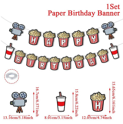 Movie Night Table Runner Red Movie Theme with Gold Star Design Movie Night Red Carpet Decoration for Movie Night Party Decor 