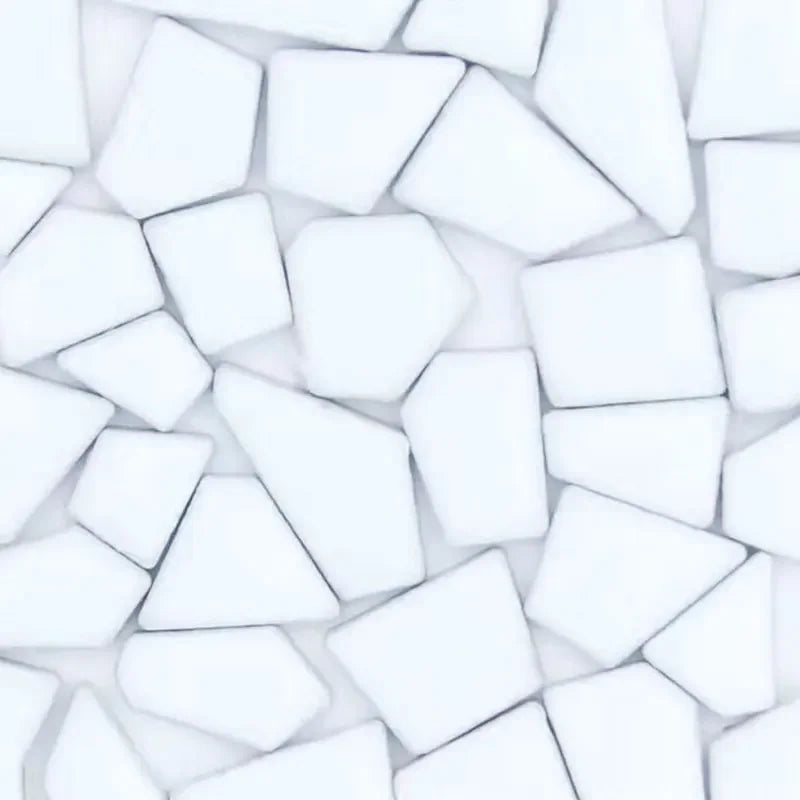 100g Porcelain Mosaic Tiles DIY Craft Ceramic Tile Mosaic Making Materials hobby pieces bulk - white