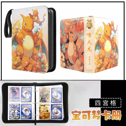 Pokemon Binders 9 Pocket 900 Cards Zipper Toploader Mimikyu Loose Leaf Collectible Card Album Storage Organizer Custom Fans G