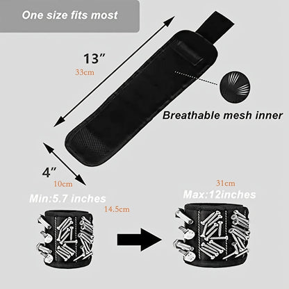 Magnetic Wristband for Holding Screws,Nails，Drilling Bits,Wrist Tool Holder Belts with Strong Magnets,Cool Gadgets for Men, w