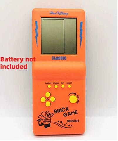 Big Screen Tetris Game Console Retro Nostalgic Classic 8090 Handheld Game Console Electronic Toys - Battery not included D