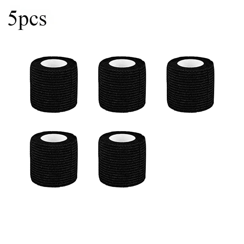 5/10/15/20/48 Black Wraps Adhesive Tapes Tattoo Cover Waterproof Self Nonwoven Grip Bandage Finger Protection Tattoo Accessor