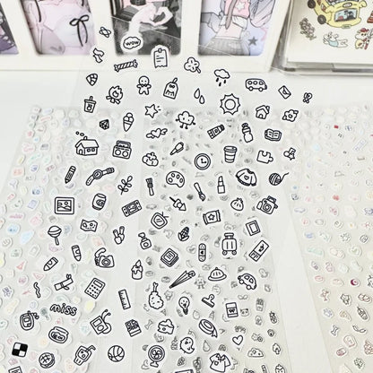 Cute Cartoon Little Pattern Deco Sticker Hand Account Star Card Photo Album Planner Scrapbook Notebook Diary Decorative Stick
