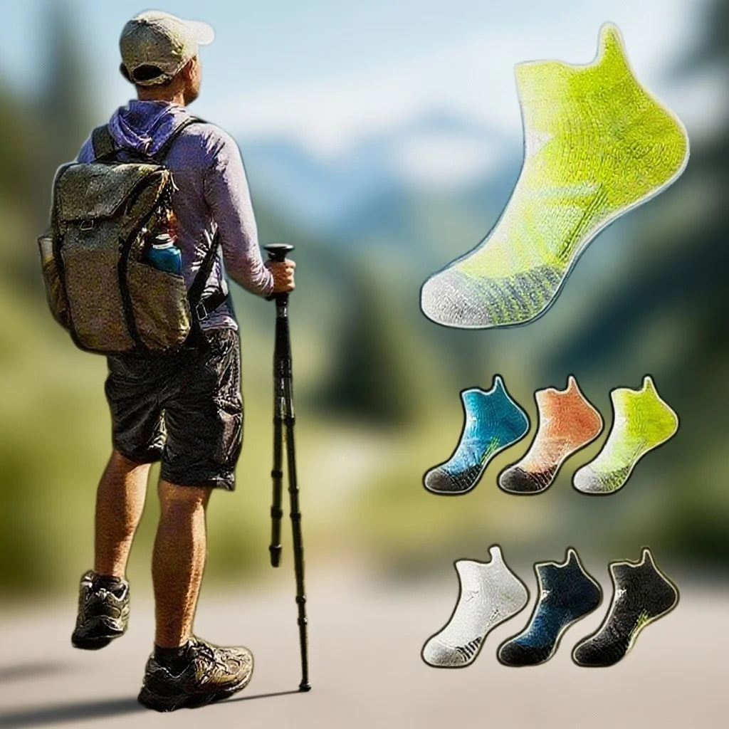 Unisex Running Socks Breathable Quick Dry Anti Blister Moisture Wicking Cushioned Arch Support Athletic Sport Socks