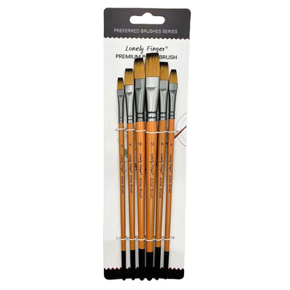 6pcs Artist Paint Brushes Set Artist Paintbrushes For Acrylic Oil Watercolor Acrylic Painting For Body Face Rock Canvas - 6pc