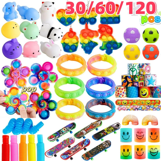 30/60/120 Pcs Popular Fidget Toys Pack Party Favors for Kids Goodie Bags Fillers for Kids Birthday Party, Prizes in Bulk