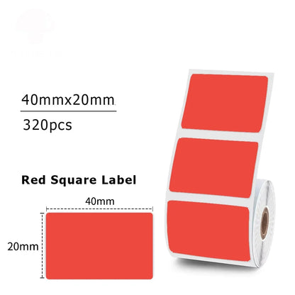 1Roll 40x20MM Compatible Phomemo M110 M220 M200 Self-Adhesive Color Laser Thermal Paper, E210 P50 Detong P1 HPRT T20 MAKER