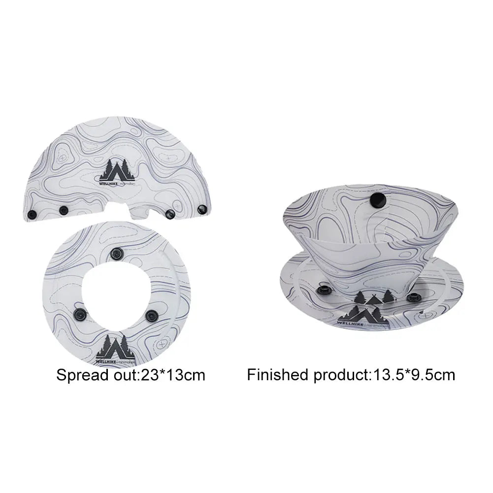 Outdoor Lightweight Folding Tableware Portable Bowl Plates Coffee Filter Funnel Cup Heatproof Food-Grade Tableware Easy to Cl