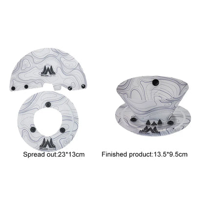Outdoor Lightweight Folding Tableware Portable Bowl Plates Coffee Filter Funnel Cup Heatproof Food-Grade Tableware Easy to Cl