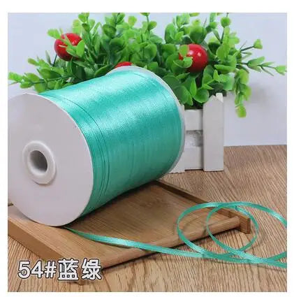 New (10meters/lot) 3mm Satin Ribbons For Craft Sewing Fabric Christmas Wedding Supplies Party Decoration Gift Wrap DIY Handma