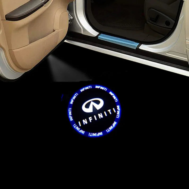 LED Emblem Lamps Car Door Welcome Logo Light for Infiniti Fx35 Q50 QX60 QX50 Q59 Q70 Q30 G37 G35 Car Goods - LOGO E