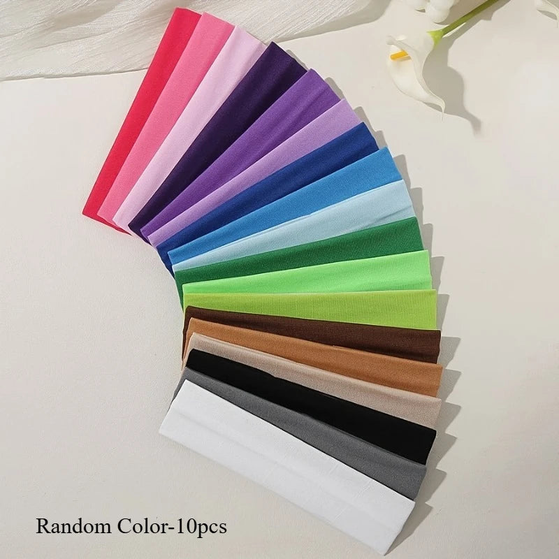 Elastic Hair Band Fashion Headbands Solid Color Knitted Sports Running Fitness Yoga Hair Bands Makeup Hair Accessories For Wo