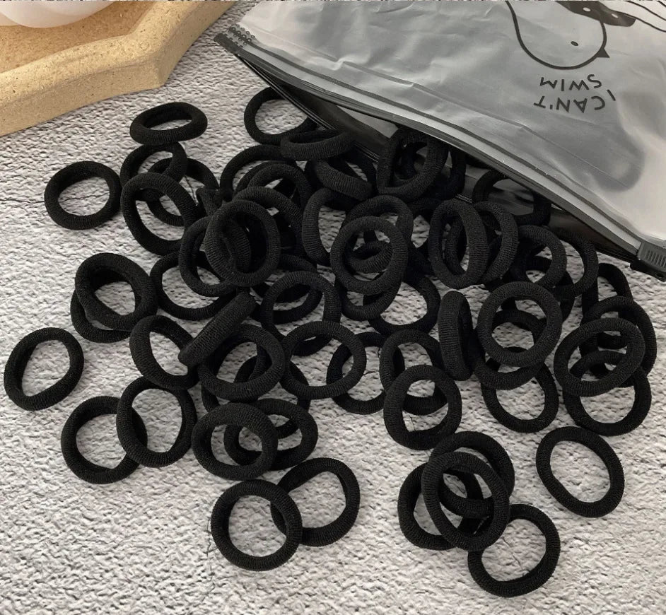 50/100Pcs Colorful Nylon Hair Bands for Children Scrunchie Hair Ties Rubber Band Kids Elastic Hair Leagues Girl Hair Accessor