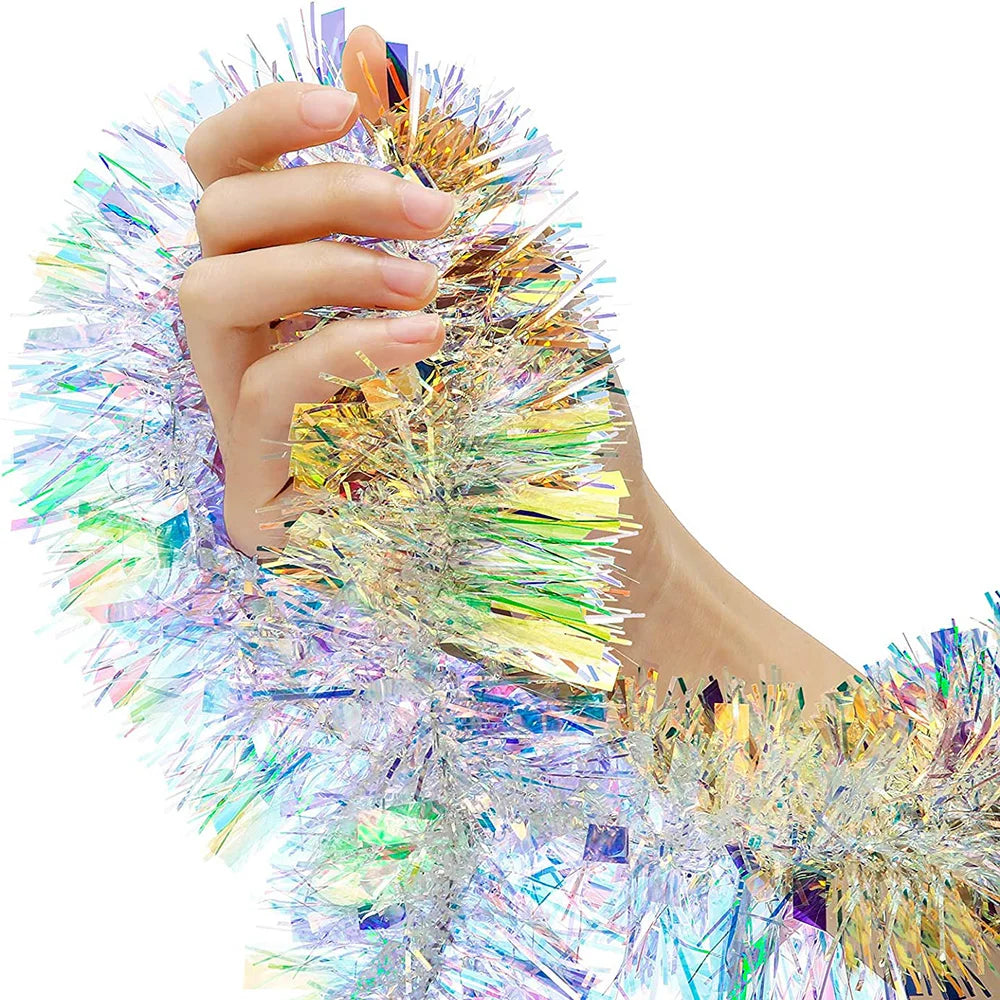 2m Gorgeous Colorful Foil Madder Christmas Tree Garland Birthday Party Wedding Decor Thanksgiving Home Decoration Supplies