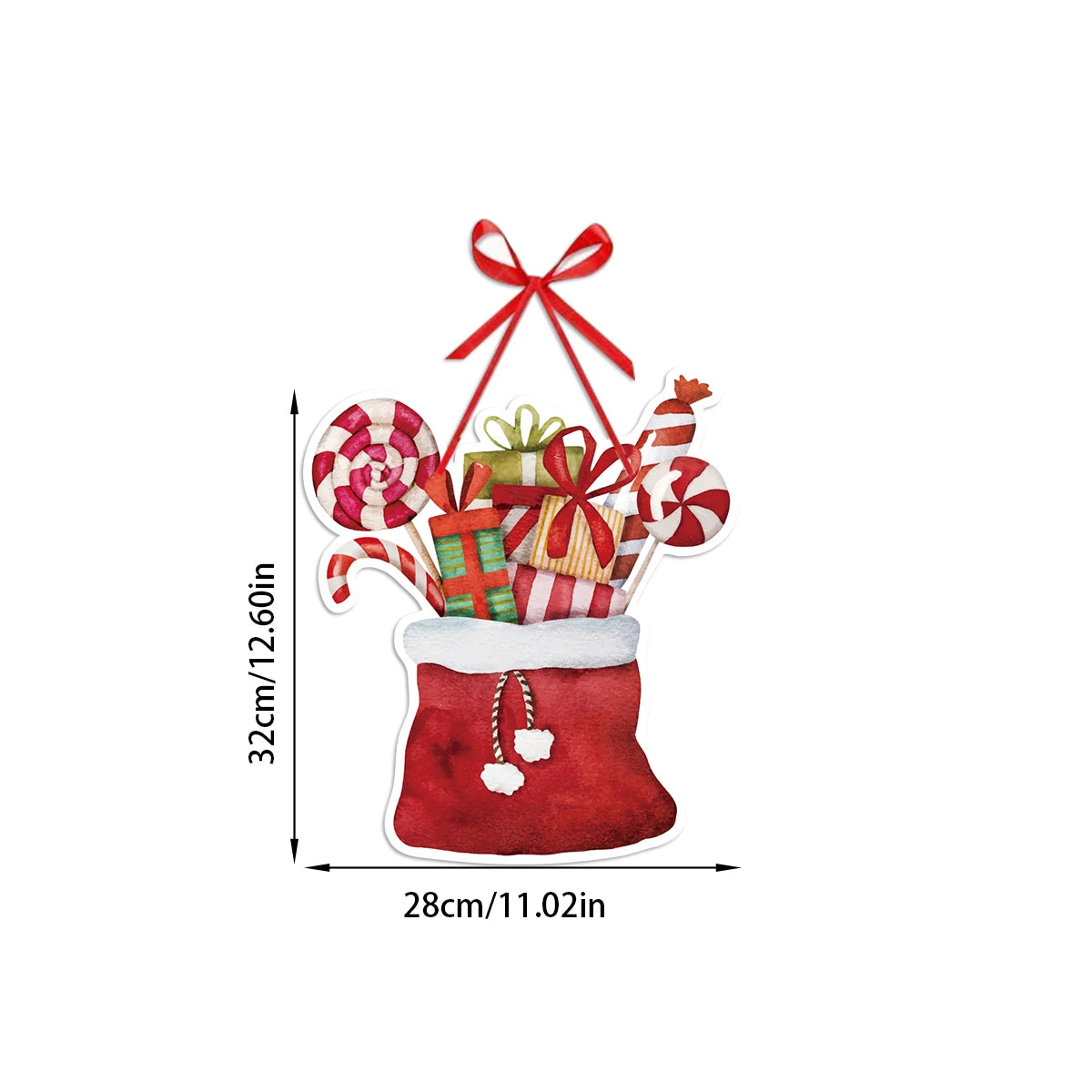 Merry Christmas Hanging Flag Porch Door Banner Santa Claus Snowman for Home Ornaments Door Decoration Supplies New Year Decor