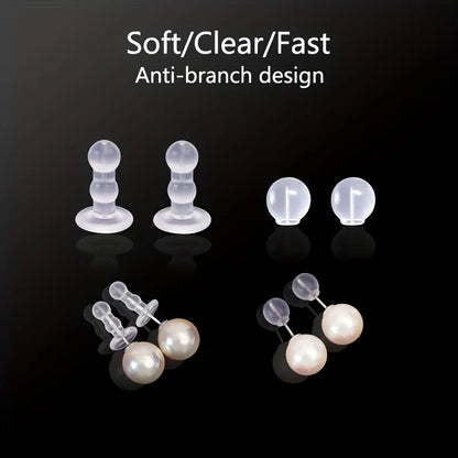 Silicone Ear Pad-anti-piercing Earring, Full Coverage Earplug Safety Earring Back for DIY Production, Jewelry Production