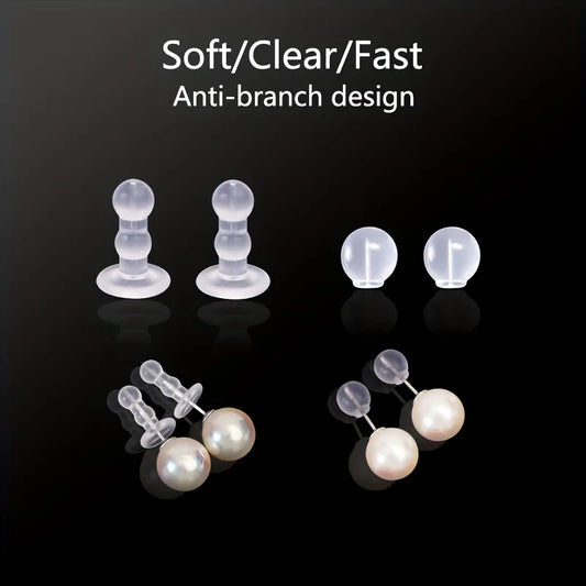 Silicone Ear Pad-anti-piercing Earring, Full Coverage Earplug Safety Earring Back for DIY Production, Jewelry Production