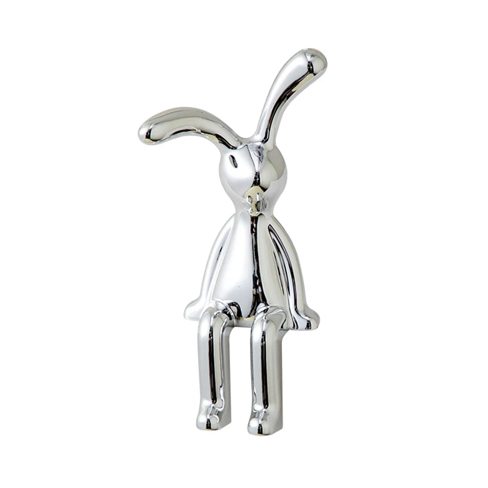 Cartoon Animal Rabbit Car Interior Center Console Decoration Personality Dining Table Desk Creative Props Accessories - B