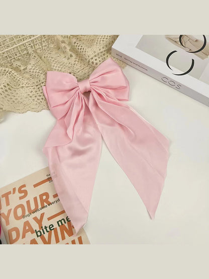 Satin Ribbon Big Bows, Double Faced Satin Clips, Chic Hair Accessories, Scrapbooking Embellishments, Gift Wrapping Supplies, 