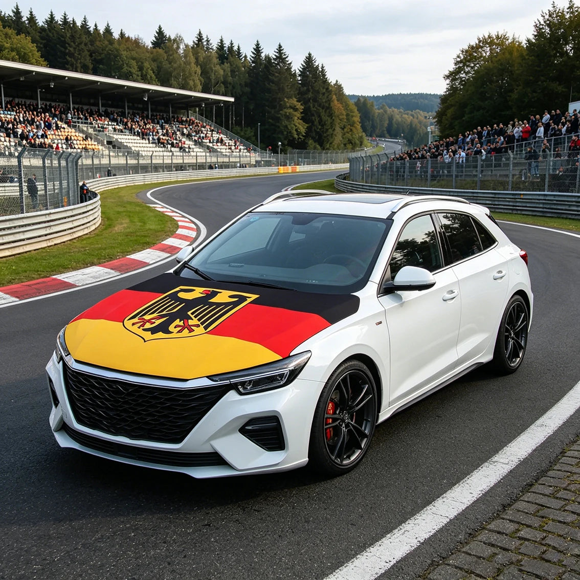 Germany Flag Car Engine Hood Cover Coat of Arms of Germany Flag For Decoration