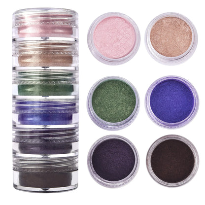 6 Colors/Set Pearl Powder Pigment DIY Epoxy Resin Mold Colorant Dye Mineral Powder Epoxy Resin Dye Pearl Pigment Glitter Craf