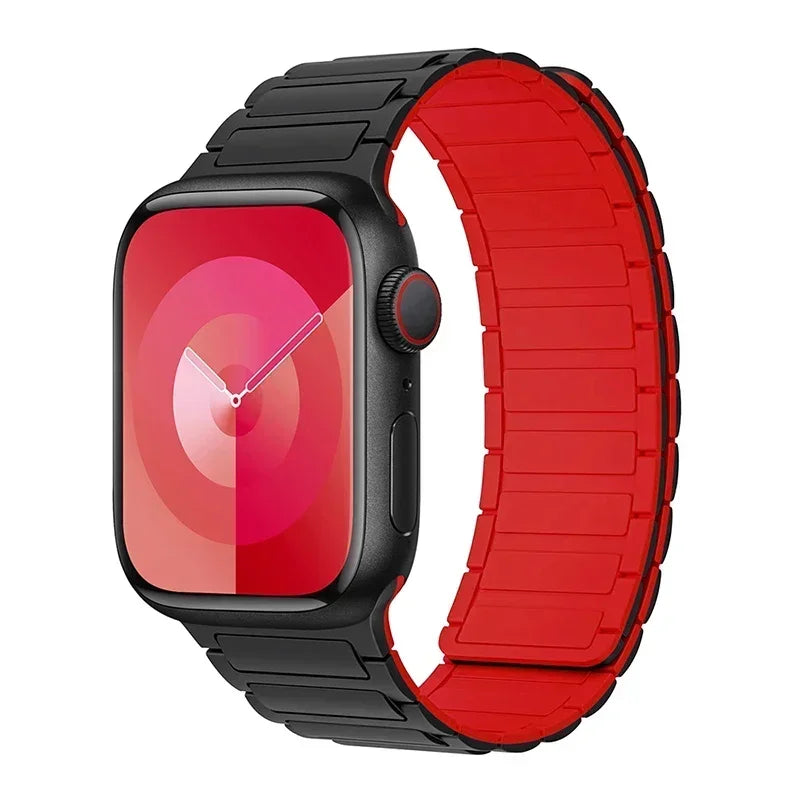 Magnetic Loop for Apple Watch Bands 44mm 40mm 49mm 45mm 41mm 38mm Silicone Bracelet iWatch Series 9 8 7 6 5 4 3 Se ultra 2 st