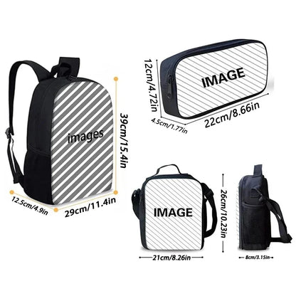 Child School Cool Game NinjagoS-Backpack with Lunch Bags ,Pencil Bags ,School Bags for Boys Girls Best Gift