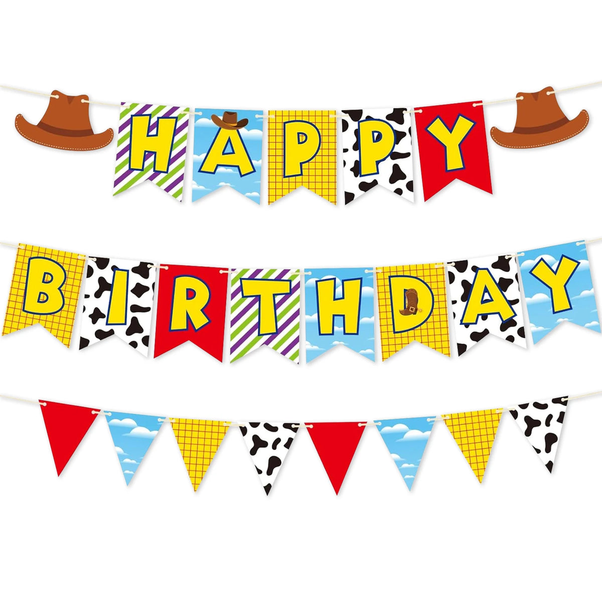 Toys Inspired Story Banner for Toy Birthday Decorations, Two Infinity and Beyond Birthday Decorations, Toy Themed Story Happy