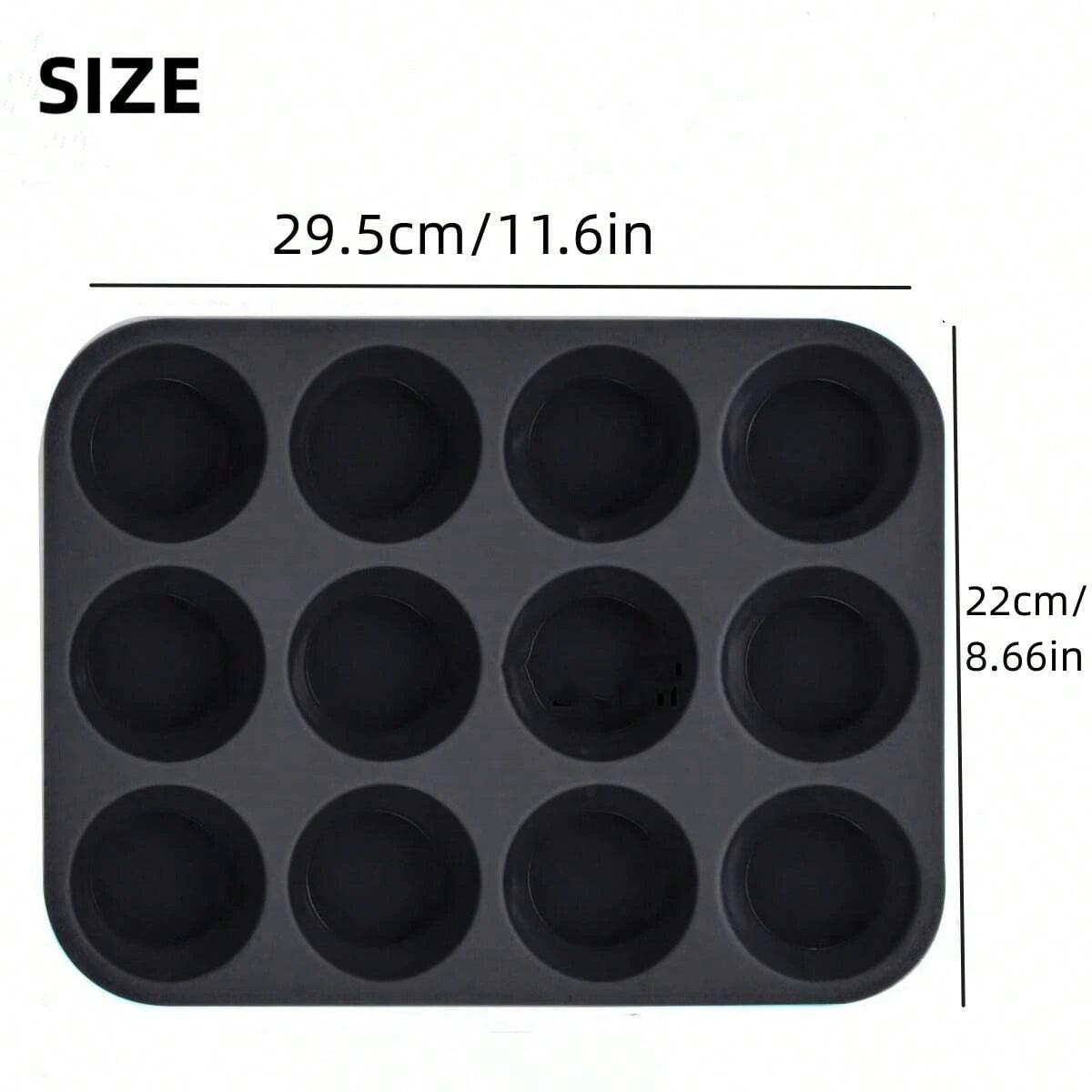 12 Holes Cupcakes Mold Non Stick Muffin Cupcake Silicone Mold Soap Chocolate Muffin Baking Pan Silicone Cake Mold Baking Tool