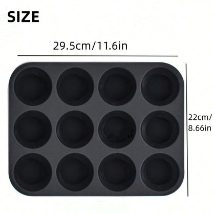 12 Holes Cupcakes Mold Non Stick Muffin Cupcake Silicone Mold Soap Chocolate Muffin Baking Pan Silicone Cake Mold Baking Tool